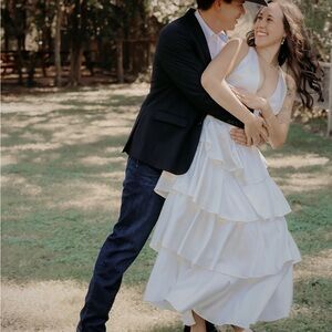 Selfie Leslie White Layered Dress